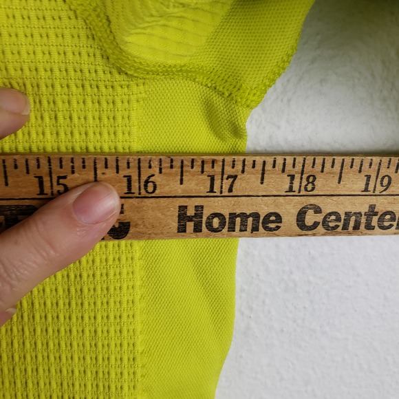 Adidas Men's L Techfit Climaheat Compression Shirt Bright Chartreuse Green - Picture 9 of 14